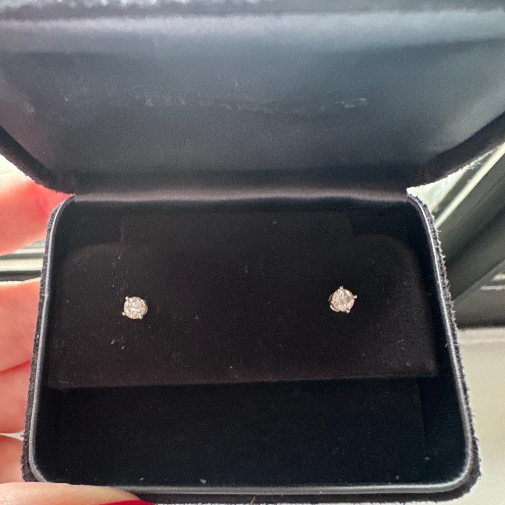 Tiffany & Co Diamond Studs in platinum